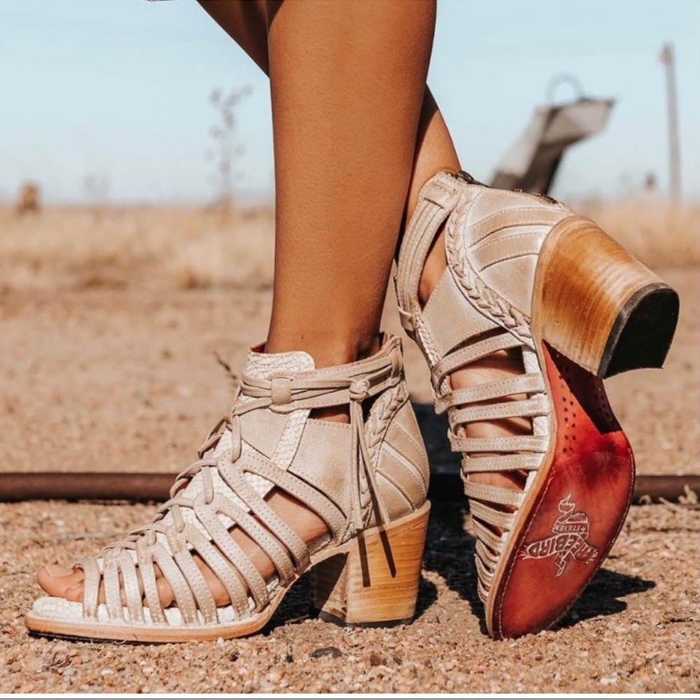 Freebird by Steven Beige Strappy Sandals